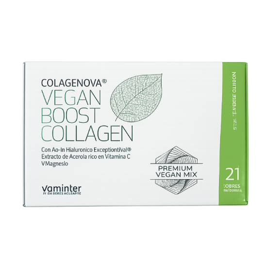Colagenova® Vegan Boost Collagen | Веган колаген с витамин C и хиалуронова киселина - 21 бр. Зелен чай + Лимон (сашета)
