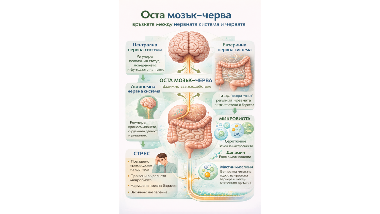 Оста мозък–черва – връзката между нервната система и храносмилането