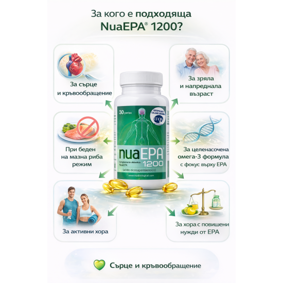 NuaEPA® 1200 – High-Strength EPA Omega-3 for Heart Health - 30 softgels