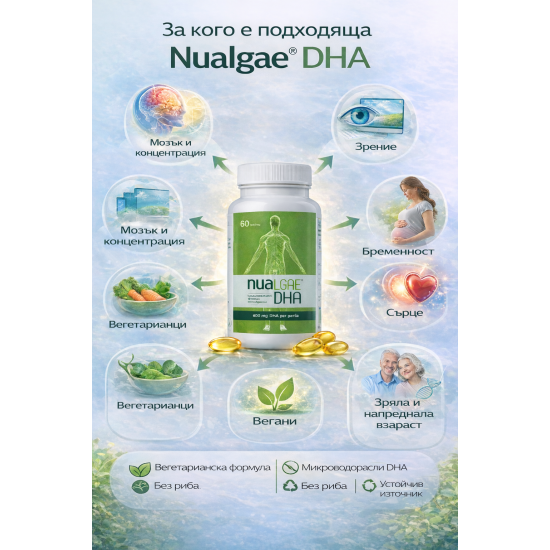 Nualgae® DHA – Algae-Based Omega-3 for Brain and Vision - 60 softgels