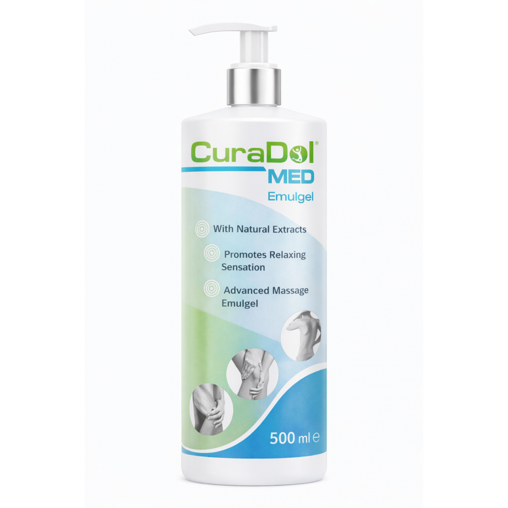 CuraDol® Med Emulgel – 500 ml – гел за стави, мускули и тежки крака