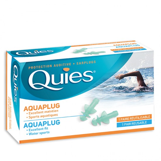 Aquaplug – Водоустойчиви силиконови тапи за уши за плуване - 1 чифт